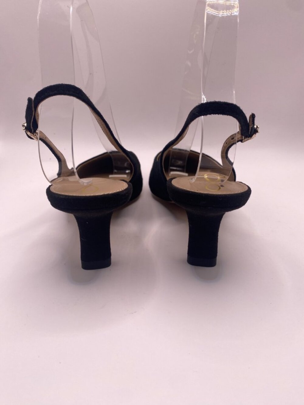 Sam Edelman Womens Bianka Black Suede Sling Pointy Toe Heel Sz 7.5 - Picture 6 of 7